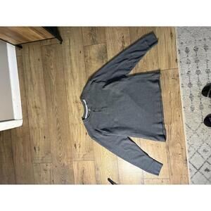 Faded Glory Men's Long Sleeve Henley Top - Classic Charcoal Comfort - Large